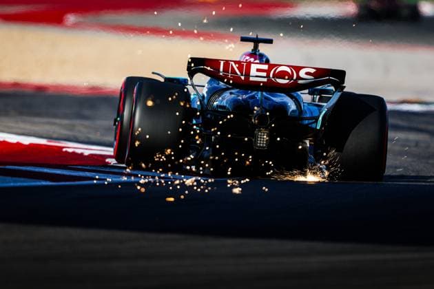 Sport Bilder des Tages 63 RUSSELL George (gbr), Mercedes AMG F1 Team W15, action during the Formula 1 Pirelli United States Grand Prix 2024, 19th round of the 2024 Formula One World Championship, WM, Weltmeisterschaft from October 18 to 20, 2024 on the Circuit of the Americas, in Austin, United States of America - F1 - US GRAND PRIX 2024 DPPI Panoramic  241020_R19_USA_DP_AV3_6783