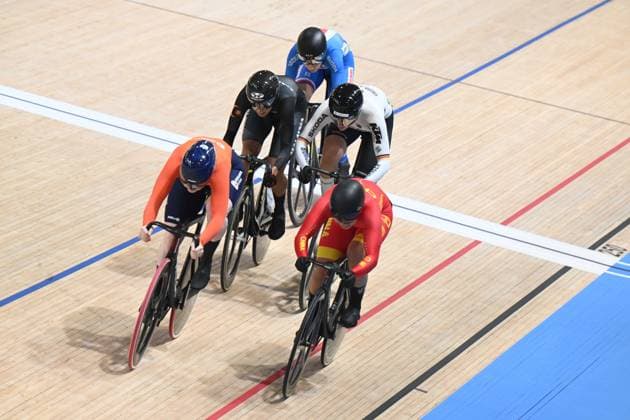 20-10-2024 World Championships Elite Women Track; Giornata 05; 2024, Olanda; 2024, Cina; Van De Wouw, Hetty; Wang, Lijuan; Velodromo Ballerup; 