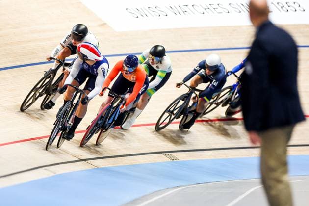 BALLERUP - Steffie van der Peet during the Keirin quarterfinals on the fourth day of the World Track cycling, Rad, Radsport, Bahnrad, Bahn Championships at the Ballerup Super Arena. ANP IRIS VAN DEN BROEK xVIxANPxSportx xxANPxIVx 511350603 originalFilename: 511350603.jpg
