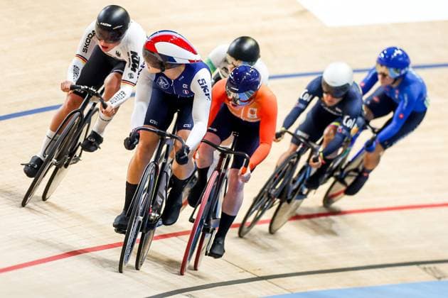 BALLERUP - Steffie van der Peet during the Keirin quarterfinals on the fourth day of the World Track cycling, Rad, Radsport, Bahnrad, Bahn Championships at the Ballerup Super Arena. ANP IRIS VAN DEN BROEK xVIxANPxSportx xxANPxIVx 511350618 originalFilename: 511350618.jpg