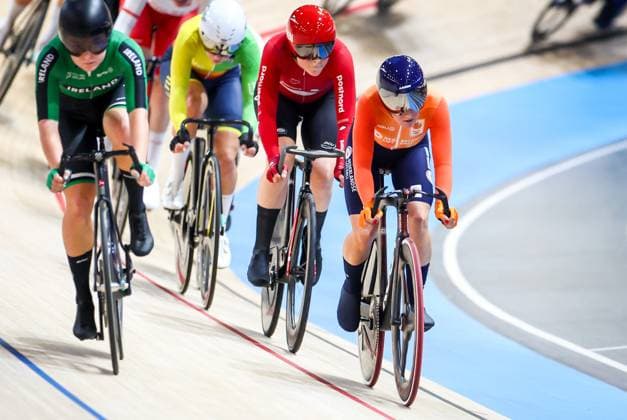 BALLERUP - Marit Raaijmakers during the final of the points race on the fourth day of the World Track cycling, Rad, Radsport, Bahnrad, Bahn Championships at the Ballerup Super Arena. ANP IRIS VAN DEN BROEK xVIxANPxSportx xxANPxIVx 511355441 originalFilename: 511355441.jpg