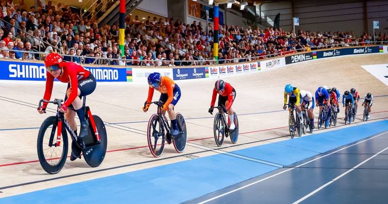 BALLERUP - Hetty van de Wouw in action during the Keirin semifinals on the fourth day of the World Track cycling, Rad, Radsport, Bahnrad, Bahn Championships at the Ballerup Super Arena. ANP IRIS VAN DEN BROEK xVIxANPxSportx xxANPxIVx 511357263 originalFilename: 511357263.jpg