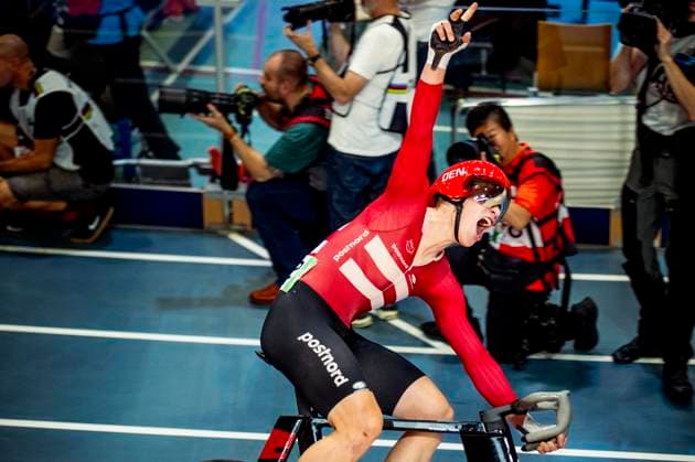 241020 Tobias Aagaard Hansen of Denmark celebrates after Men s Madison during day 5 of the 2024 UCI Tissot Track cycling, Rad, Radsport, Bahnrad, Bahn World Championships on October 20, 2024 in Ballerup. Photo: Christian Örnberg BILDBYRAN COP 166 CO0482 cykling cycling sykling cykel vm cykel2024 uci tissot track cycling world championships wc 2024 uci tissot track cycling world championships 5 bbeng grappa33 Copyright: CHRISTIANxÖRNBERG BB241020CO015