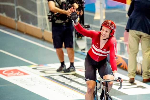 241020 Tobias Aagaard Hansen of Denmark celebrates after Men s Madison during day 5 of the 2024 UCI Tissot Track cycling, Rad, Radsport, Bahnrad, Bahn World Championships on October 20, 2024 in Ballerup. Photo: Christian Örnberg BILDBYRAN COP 166 CO0482 cykling cycling sykling cykel vm cykel2024 uci tissot track cycling world championships wc 2024 uci tissot track cycling world championships 5 bbeng grappa33 Copyright: CHRISTIANxÖRNBERG BB241020CO017