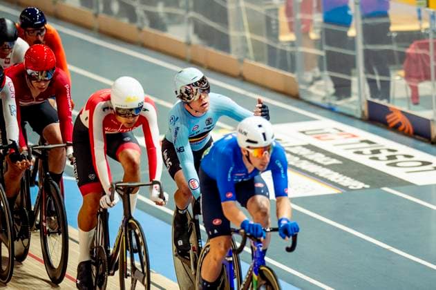 241020 Jules Hesters of Belgium looks dejected during Men s Madison during day 5 of the 2024 UCI Tissot Track cycling, Rad, Radsport, Bahnrad, Bahn World Championships on October 20, 2024 in Ballerup. Photo: Christian Örnberg BILDBYRAN COP 166 CO0482 cykling cycling sykling cykel vm cykel2024 uci tissot track cycling world championships wc 2024 uci tissot track cycling world championships 5 bbeng grappa33 depp Copyright: CHRISTIANxÖRNBERG BB241020CO019