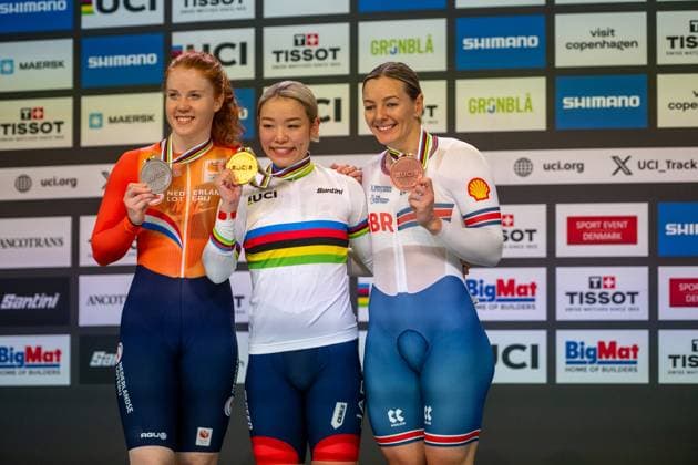 2024-10-20 2024 Tissot UCI Track World Championships - Day 5 BALLERUP, DENMARK - OCTOBER 20: Hetty van de Wouw of the Netherlands during Day 5 of the 2024 Tissot UCI Track World Championships at Ballerup Super Arena on October 20, 2024 in Ballerup, Denmark. (Photo by Arne Mill BSR Agency) Ballerup Denmark Content not available for redistribution in The Netherlands directly or indirectly through any third parties. Copyright: xBSRxAgencyx