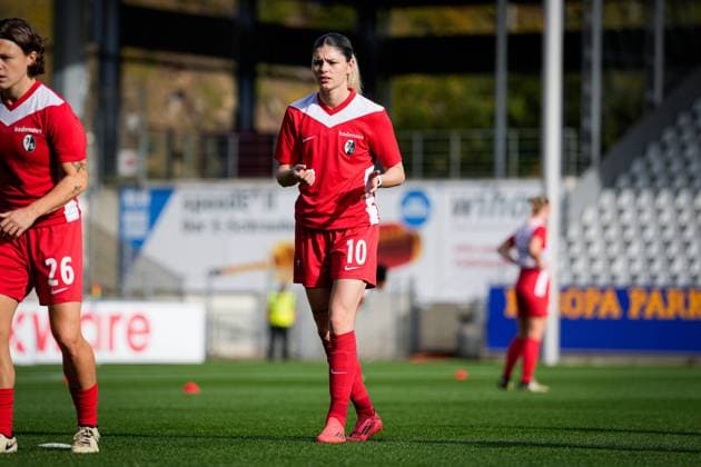 Eileen Campbell (SC Freiburg, Frauen 10) Fussball, Google Pixel Frauen-Bundesliga, 7 .Spieltag, 2024 2025, SC Freiburg vs. RB Leipzig, 20.10.2024, Dreisamstadion, Freiburg, Freiburg Dreisamstadion Baden-Württemberg Deutschland Copyright: xFinleyxMörchx