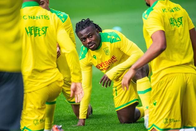 Moses Simon (FC NANTES) FOOTBALL : FC Nantes vs OGC Nice - Ligue 1 - Journée 8 - 20 10 2024 BaptisteAutissier Panoramic 