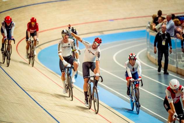241020 Roger Kluge of Germany celebrates after Men s Madison during day 5 of the 2024 UCI Tissot Track cycling, Rad, Radsport, Bahnrad, Bahn World Championships on October 20, 2024 in Ballerup. Photo: Christian Örnberg BILDBYRAN COP 166 CO0482 cykling cycling sykling cykel vm cykel2024 uci tissot track cycling world championships wc 2024 uci tissot track cycling world championships 5 bbeng grappa33 Copyright: CHRISTIANxÖRNBERG BB241020CO097