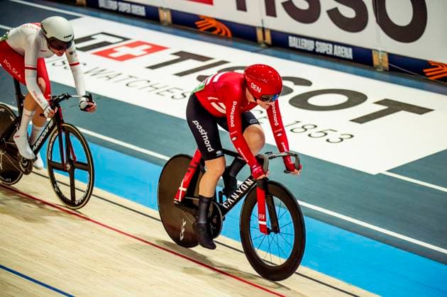 241020 Julie Leth of Denmark competes in Women s Points Race during day 5 of the 2024 UCI Tissot Track cycling, Rad, Radsport, Bahnrad, Bahn World Championships on October 20, 2024 in Ballerup. Photo: Christian Örnberg BILDBYRAN COP 166 CO0482 cykling cycling sykling cykel vm cykel2024 uci tissot track cycling world championships wc 2024 uci tissot track cycling world championships 5 bbeng grappa33 Copyright: CHRISTIANxÖRNBERG BB241020CO130