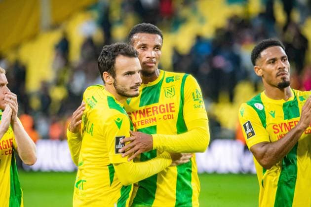 Jean Philippe Gbamin (FC NANTES) Pedro Chirivella (FC NANTES) FOOTBALL : FC Nantes vs OGC Nice - Ligue 1 - Journée 8 - 20 10 2024 BaptisteAutissier Panoramic 