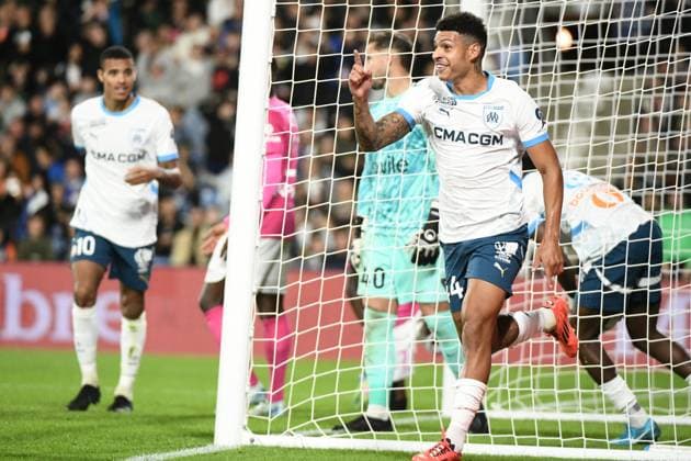 Celebration joie but Luis Henrique TOMAZ DE LIMA (OM) lors du match Montpellier Herault SC vs. Olympique de Marseille pour la J8 de la Ligue 1 McDonald’s au Stade de la Mosson, le 20 octobre 2024. FOOTBALL : Montpellier Herault SC vs.Olympique de Marseille - Ligue McDonald?s - 20 10 2024 ValentinaClaret Panoramic 