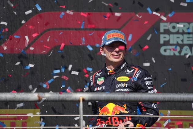 FORMULA 1 PIRELLI UNITED STATES GRAND PRIX 2024 20.10.2024, Circuit of The Americas, Austin, FORMULA 1 PIRELLI UNITED STATES GRAND PRIX 2024 ,im Bild 3.Platz für Max Verstappen (NLD), Oracle Red Bull Racing
