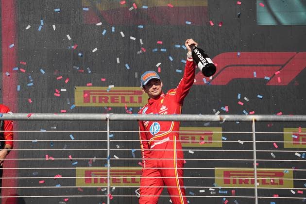 20.10.2024, Circuit of The Americas, Austin, FORMULA 1 PIRELLI UNITED STATES GRAND PRIX 2024 ,im Bild Sieger Charles Leclerc (MCO), Scuderia Ferrari HP (Photo by Hasan Bratic DeFodi Images) not used in POL SRB CRO FRA GBR NED ITA USA Defodi-506_20241020_hbr_2994