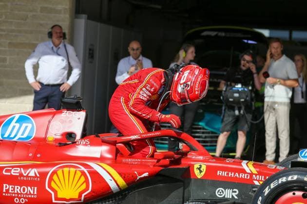 Charles Leclerc (MON) - Scuderia Ferrari - Ferrari SF-24 - Ferrari celebrating during the Race of Formula 1 Pirelli United States Grand Prix 2024, scheduled to take place at Circuit of Americas in Austin, TX (USA) Sept 18-20, 2024  Copyright: xAlessioxDexMarco IPAxSportx xipax xx IPA_50793033 IPA_Agency_IPA50793033