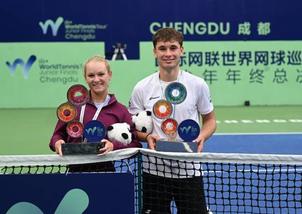 2024 ITF World Tennis Tour Junior Finals Chengdu , China Final Winners Emerson Jones (AUS) and Mees Rottgering (NED)