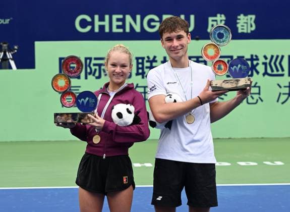 2024 ITF World Tennis Tour Junior Finals Chengdu , China Final Winners Emerson Jones (AUS) and Mees Rottgering (NED)