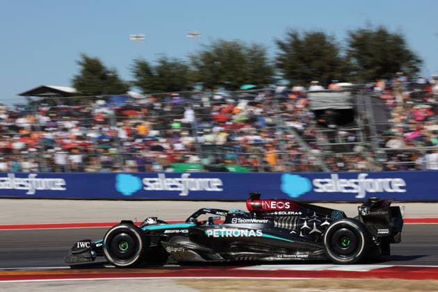 Georg Russell (GBR) Mercedes Benz 63, Rennen, Formel 1 Pirelli Grand Prix, FIA F1 Weltmeisterschaft, Circuit of Amerika, Austin Texas, 20.10.2024, USA