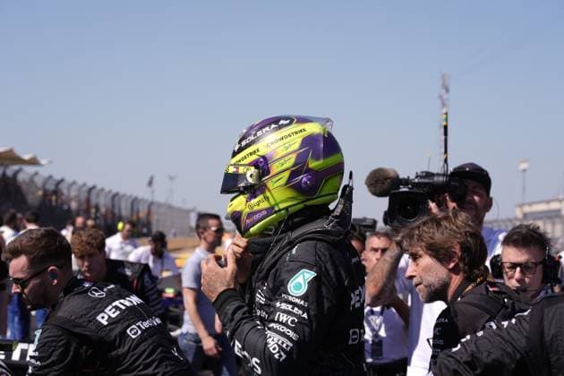 20.10.2024, Circuit of The Americas, Austin, FORMULA 1 PIRELLI UNITED STATES GRAND PRIX 2024 ,im Bild Lewis Hamilton (GBR), Mercedes-AMG Petronas Formula One Team (Photo by Hasan Bratic DeFodi Images) not used in POL SRB CRO FRA GBR NED ITA USA Defodi-506_20241020_hbr_3373