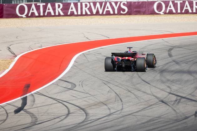 AUSTIN, TX - OCTOBER 20: Carlos Sainz (55) of Spain and team Scuderia Ferrari during the Formula 1 Pirelli United States Grand Prix on October 20, 2024 at the Circuit of The Americas in Austin, TX. (Photo by Bob Kupbens Icon Sportswire)(Photo by Bob Kupbens Icon Sportswire) AUTO: OCT 20 F1 Pirelli United States Grand Prix EDITORIAL USE ONLY Icon2410201541