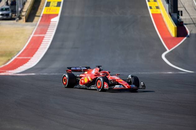AUSTIN, TX - OCTOBER 20: Charles Leclerc (16) of Morocco and team Scuderia Ferrari during the Formula 1 Pirelli United States Grand Prix on October 20, 2024 at the Circuit of The Americas in Austin, TX. (Photo by Bob Kupbens Icon Sportswire)(Photo by Bob Kupbens Icon Sportswire) AUTO: OCT 20 F1 Pirelli United States Grand Prix EDITORIAL USE ONLY Icon2410201681