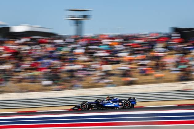 43 COLAPINTO Franco (arg), Williams Racing FW46, action during the Formula 1 Pirelli United States Grand Prix 2024, 19th round of the 2024 Formula One World Championship, WM, Weltmeisterschaft from October 18 to 20, 2024 on the Circuit of the Americas, in Austin, United States of America - F1 - US GRAND PRIX 2024 DPPI Panoramic  241020_R19_USA_DP_AV3_0524