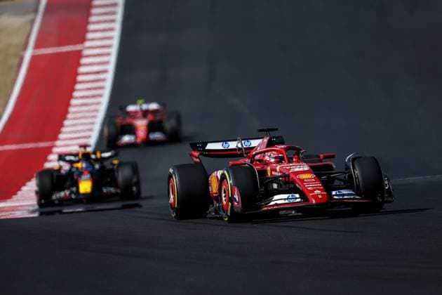 16 LECLERC Charles (mco), Scuderia Ferrari SF-24, action during the Formula 1 Pirelli United States Grand Prix 2024, 19th round of the 2024 Formula One World Championship, WM, Weltmeisterschaft from October 18 to 20, 2024 on the Circuit of the Americas, in Austin, United States of America - F1 - US GRAND PRIX 2024 DPPI Panoramic  241020_R19_USA_DP_EA020983
