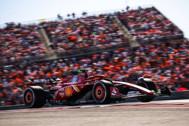 16 LECLERC Charles (mco), Scuderia Ferrari SF-24, action during the Formula 1 Pirelli United States Grand Prix 2024, 19th round of the 2024 Formula One World Championship, WM, Weltmeisterschaft from October 18 to 20, 2024 on the Circuit of the Americas, in Austin, United States of America - F1 - US GRAND PRIX 2024 DPPI Panoramic  241020_R19_USA_DP_EA022759