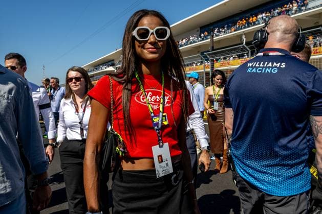 AUSTIN, TEXAS, UNITED STATES: Gabrielle Thomas, Olympic Champion, at the 2024 Formula 1 United States Grand Prix at the Circuit of the Americas in Austin, Texas, United States.