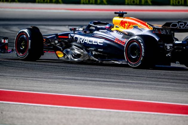 AUSTIN, TEXAS, UNITED STATES: Max Verstappen, racing for the Red Bull Racing team during the 2024 Formula 1 United States Grand Prix at the Circuit of the Americas in Austin, Texas, United States