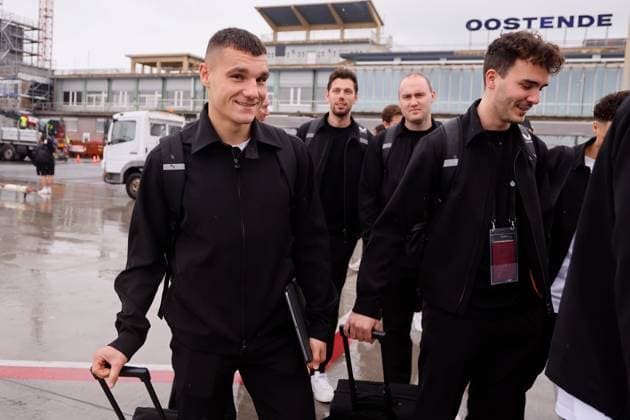 AC Milan v Club Brugge - UEFA Champions League - Media activities OSTEND, BELGIUM - OCTOBER 21 : Jutgla Ferran forward of Club Brugge pictured at Ostend-Bruges Airport prior matchday of of the UEFA Champions League, league phase match, between AC Milan and Club Brugge on October 21, 2024 in Ostend, Belgium, 21 10 2024 Ostend Belgium  Copyright: xJanxDexMeuleneirx