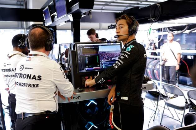 63 George Russell (GBR, Mercedes-AMG Petronas F1 Team), F1 Grand Prix of USA at Circuit of The Americas on October 20, 2024 in Austin, United States of America. (Photo by HOCH ZWEI) Austin United States of America