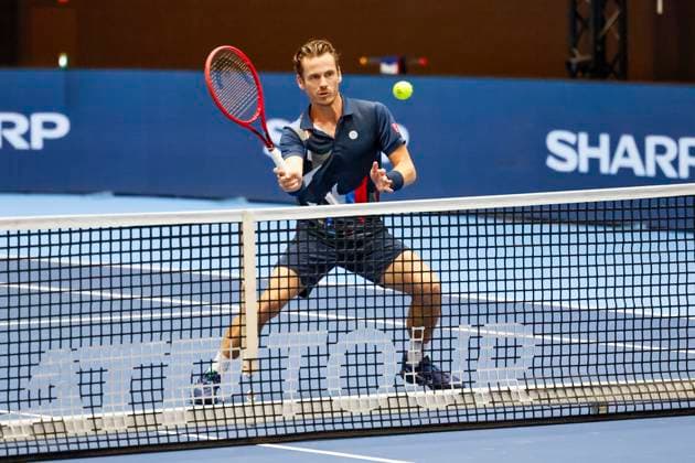 Wesley Koolhof (NED) , Tennis, Swiss Indoors ATP, Tennis Herren World Tour 500), 1 8-Finals Doppel, 2024, Wesley Koolhof (NED), Nikola Mektic (CRO) vs. Francisco Cerundolo (ARG), Tomas Martin Etcheverry (ARG), 21.10.2024, St. Jakobshalle, Basel, Schweiz Basel St. Jakobshalle BS Schweiz Copyright: xGrantxHubbsx
