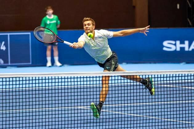 Nikola Mektic (CRO) , Tennis, Swiss Indoors ATP, Tennis Herren World Tour 500), 1 8-Finals Doppel, 2024, Wesley Koolhof (NED), Nikola Mektic (CRO) vs. Francisco Cerundolo (ARG), Tomas Martin Etcheverry (ARG), 21.10.2024, St. Jakobshalle, Basel, Schweiz Basel St. Jakobshalle BS Schweiz Copyright: xGrantxHubbsx