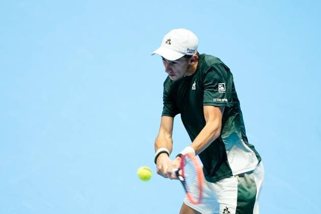 21.10.2024, Basel, St. Jakobshalle, ATP, Tennis Herren Swiss Indoors Basel, Matteo Arnaldi (ITA) in action Basel St. Jakobshalle Basel Switzerland Copyright: xJustPictures.ch DanielaxPorcellix jp-en-DaPo-20241021-_DP16142