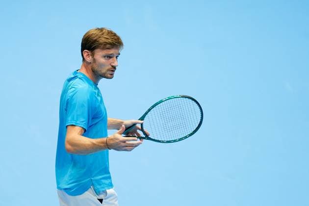 21.10.2024, Basel, St. Jakobshalle, ATP, Tennis Herren Swiss Indoors Basel, David Goffin (BEL) looks dejected and disappointed Basel St. Jakobshalle Basel Switzerland Copyright: xJustPictures.ch DanielaxPorcellix jp-en-DaPo-20241021-_DP16245