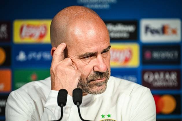 October 21, 2024, Paris, France, France: Peter BOSZ of PSV Eindhoven during a PSV Eindhoven press conference, PK, Pressekonferenz at Parc des Princes Stadium on October 21, 2024 in Paris, France. Paris France - ZUMAm308 20241021_zsp_m308_007 Copyright: xMatthieuxMirvillex
