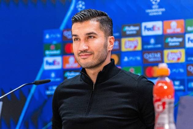 21.10.2024, Pressekonferenz vor Real Madrid vs. Borussia Dortmund, UEFA Champions League, 3. Spieltag Nuri Sahin und Julian Brandt bei der Pressekonferenz von Borussia Dortmund Copyright: xBahhoxKarax