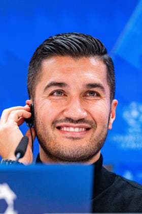 21.10.2024, Pressekonferenz vor Real Madrid vs. Borussia Dortmund, UEFA Champions League, 3. Spieltag Nuri Sahin und Julian Brandt bei der Pressekonferenz von Borussia Dortmund Copyright: xBahhoxKarax