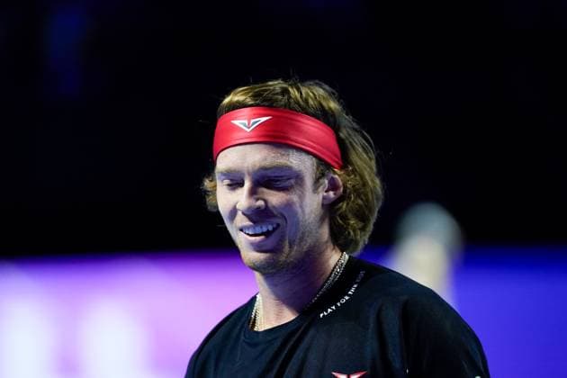 21.10.2024, Basel, St. Jakobshalle, ATP, Tennis Herren Swiss Indoors Basel, Portrait (headshot close up) of Andrey Rublev (RUS) Basel St. Jakobshalle Basel Switzerland Copyright: xJustPictures.ch DanielaxPorcellix jp-en-DaPo-20241021-_DP16637