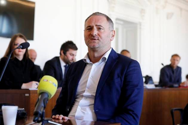 Sport Themen der Woche KW43 Osijek, Croatia, 211024. Former Croatian national team, Nationalteam player Josip Joe Simunic at the trial of Zdravko and Zoran Mamic, accused of embezzling 19.1 million euros from the football club Dinamo, which continued at the County Court. Photo: Vlado Kos CROPIX Copyright: xxVladoxKosx xCROPIXx sudjenje_mamic23-211024