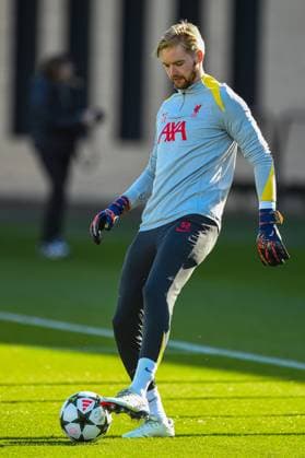 Football - UEFA Champions League - League Phase - RB Leipzig v Liverpool FC - MD-1 LIVERPOOL, ENGLAND - Monday, October 21, 2024: Liverpool s goalkeeper Caoimhin Kelleher during a training session at the AXA Training Centre ahead of the UEFA Champions League match between RB Leipzig and Liverpool FC. (Photo by David Rawcliffe Propaganda) LIVERPOOL AXA Training Centre MERSEYSIDE ENGLAND  Copyright: xDavidxRawcliffex P2024-10-22-Leipzig_Liverpool_MD-1