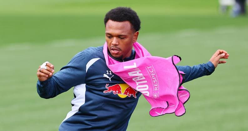 RB Leipzig - Training Champions League Leipzig, 22.10.2024, RB Akademie, Fussball, UEFA Champions League, Matchday-1, RB LEIPZIG vs.FC LIVERPOOL am 23 10 2024 , Abschlusstraining RB Leipzig , Im Bild: Lois Openda (11, RB Leipzig) ,