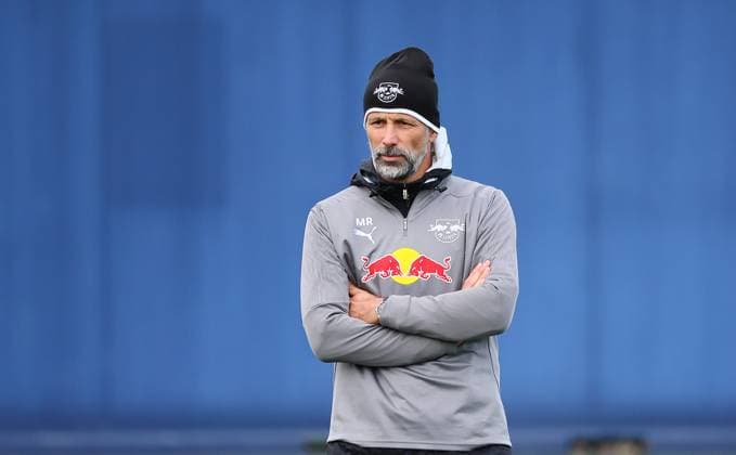 RB Leipzig - Training Champions League Leipzig, 22.10.2024, RB Akademie, Fussball, UEFA Champions League, Matchday-1, RB LEIPZIG vs.FC LIVERPOOL am 23 10 2024 , Abschlusstraining RB Leipzig , Im Bild: Trainer Marco Rose (RB Leipzig) ,