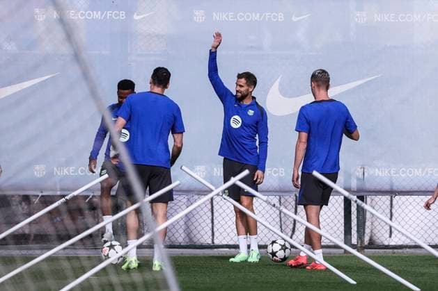 October 22, 2024, Sant Joan Despi, Barcelona, SPAIN: Inigo Martinez during the training day of FC Barcelona, Barca ahead UEFA Champions League, football match against Bayern Munich at Ciudad Esportiva Joan Gamper on October 22, 2024 in Sant Joan Despi, Barcelona, Spain. Sant Joan Despi SPAIN - ZUMAa181 20241022_zaa_a181_001 Copyright: xJavierxBorregox