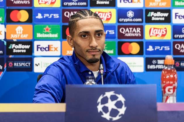 October 22, 2024, Sant Joan Despi, Barcelona, SPAIN: Raphinha Dias Belloli of FC Barcelona, Barca attends his press conference, PK, Pressekonferenz during the training day of FC Barcelona ahead the UEFA Champions League, football match against Bayern Munich at Ciudad Esportiva Joan Gamper on October 22, 2024 in Sant Joan Despi, Barcelona, Spain. Sant Joan Despi SPAIN - ZUMAa181 20241022_zaa_a181_041 Copyright: xJavierxBorregox