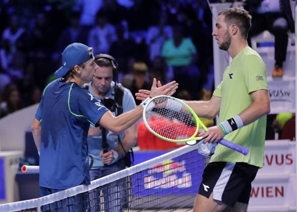 TENNIS - ATP, Tennis Herren Erste Bank Open VIENNA,AUSTRIA,22.OCT.24 - TENNIS - ATP World Tour, Erste Bank Open. Image shows Alex de Minaur (AUS) and Jan-Lennard Struff (GER).  GEPAxpictures xWalterxLuger