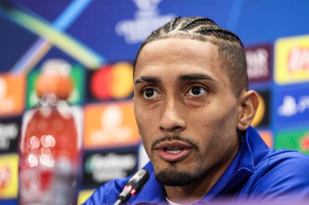 October 22, 2024, Sant Joan Despi, Barcelona, SPAIN: Raphinha Dias Belloli of FC Barcelona, Barca attends his press conference, PK, Pressekonferenz during the training day of FC Barcelona ahead the UEFA Champions League, football match against Bayern Munich at Ciudad Esportiva Joan Gamper on October 22, 2024 in Sant Joan Despi, Barcelona, Spain. Sant Joan Despi SPAIN - ZUMAa181 20241022_zaa_a181_033 Copyright: xJavierxBorregox