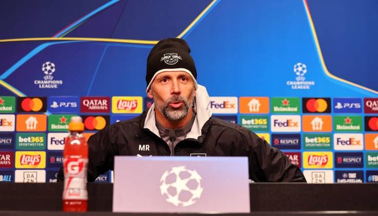RB Leipzig - Pressekonferenz Champions League Leipzig, 22.10.2024, RB Akademie, Fussball, UEFA Champions League, Matchday-1, RB LEIPZIG vs.FC LIVERPOOL am 23 10 2024 , Pressekonferenz RB Leipzig , Im Bild: Trainer Marco Rose (RB Leipzig) ,
