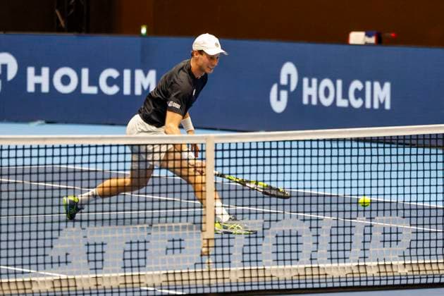 Botic v. de Zandschulp (NED) , Tennis, Swiss Indoors ATP, Tennis Herren World Tour 500), 1 16 Finals Einzel, 2024, Botic v. de Zandschulp (NED) vs. Alexander Bublik (KAZ), 22.10.2024, St. Jakobshalle, Basel, Schweiz Basel St. Jakobshalle BS Schweiz Copyright: xGrantxHubbsx